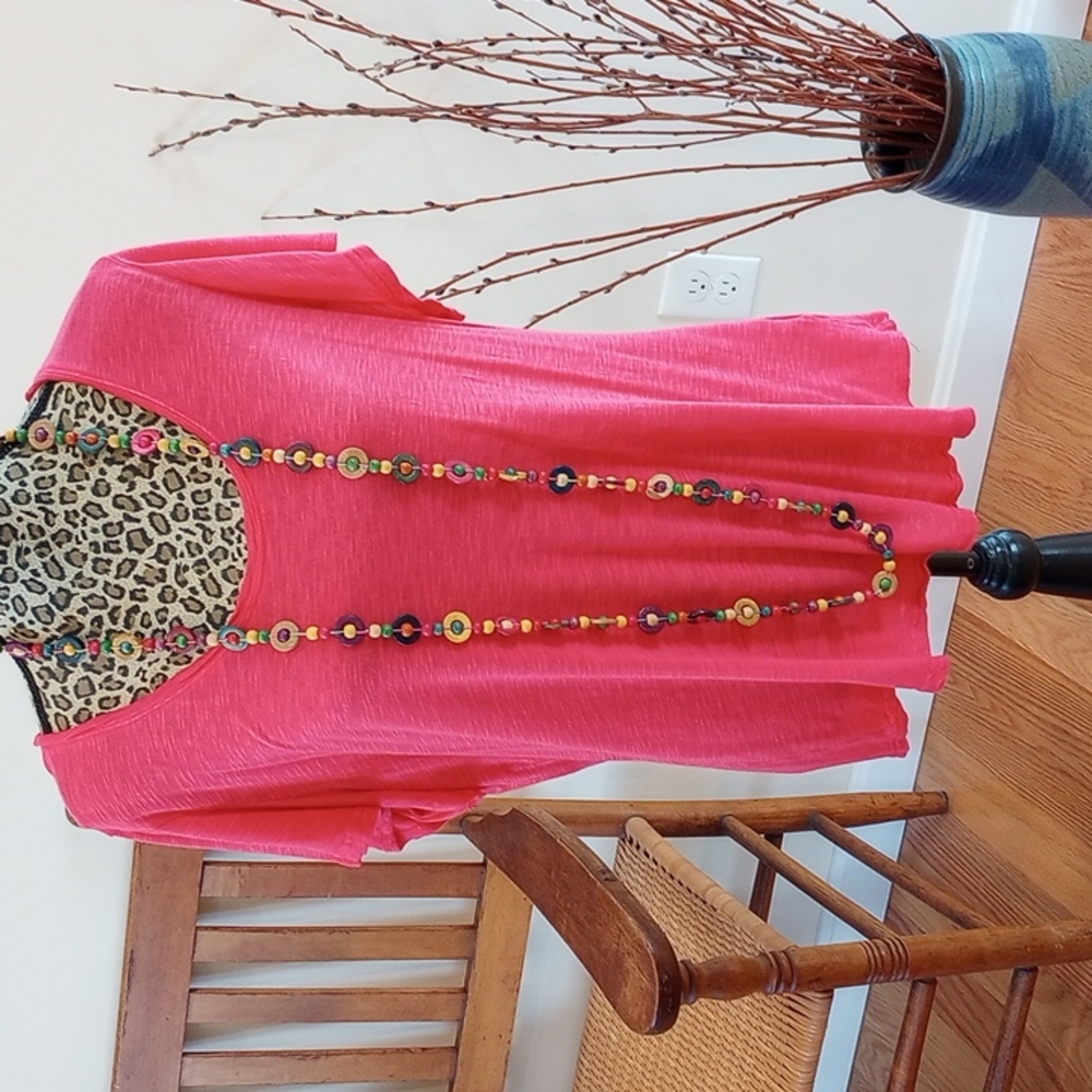 FREE W BUNDLE Derek Heart Plus Short Sleeve T Shirt  Raspberry 2X, 100% Rayon